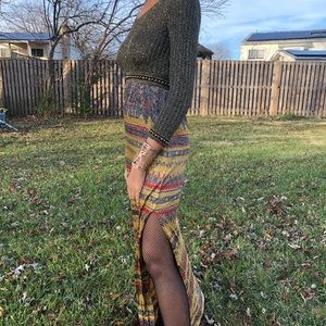 Vintage gold knit dress